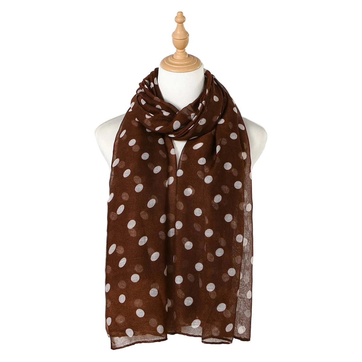 Muslim Women Polka Dot Print Hijab Scarf #26VE125