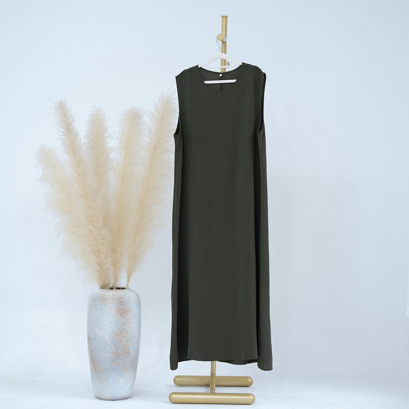 Muslim Women Sleeveless Inner Slip Dress Underdress
