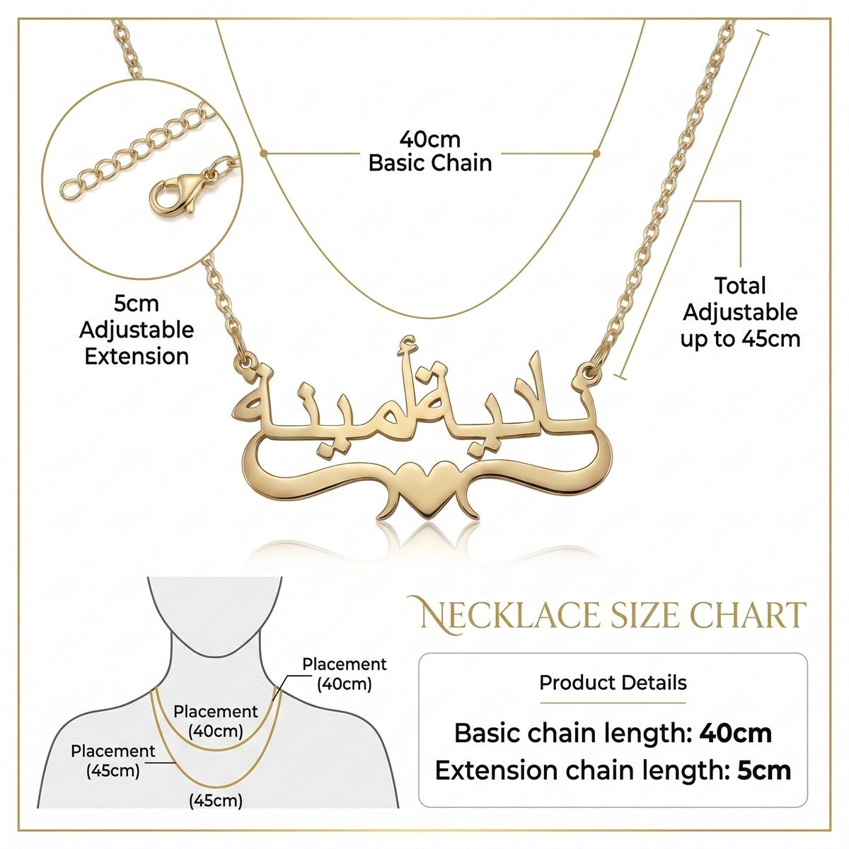 Custom Personalized Name Heart Necklace