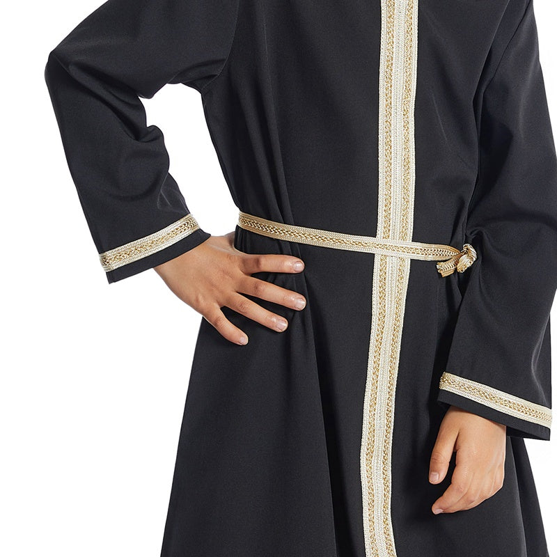 Middle East Arab Girl Hooded Abaya Dress