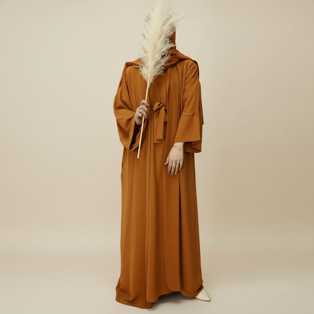 12 Color Options 2 Pieces Set Abaya Dress Arab Women Clothing Suit With Out Abaya And Inner Dress