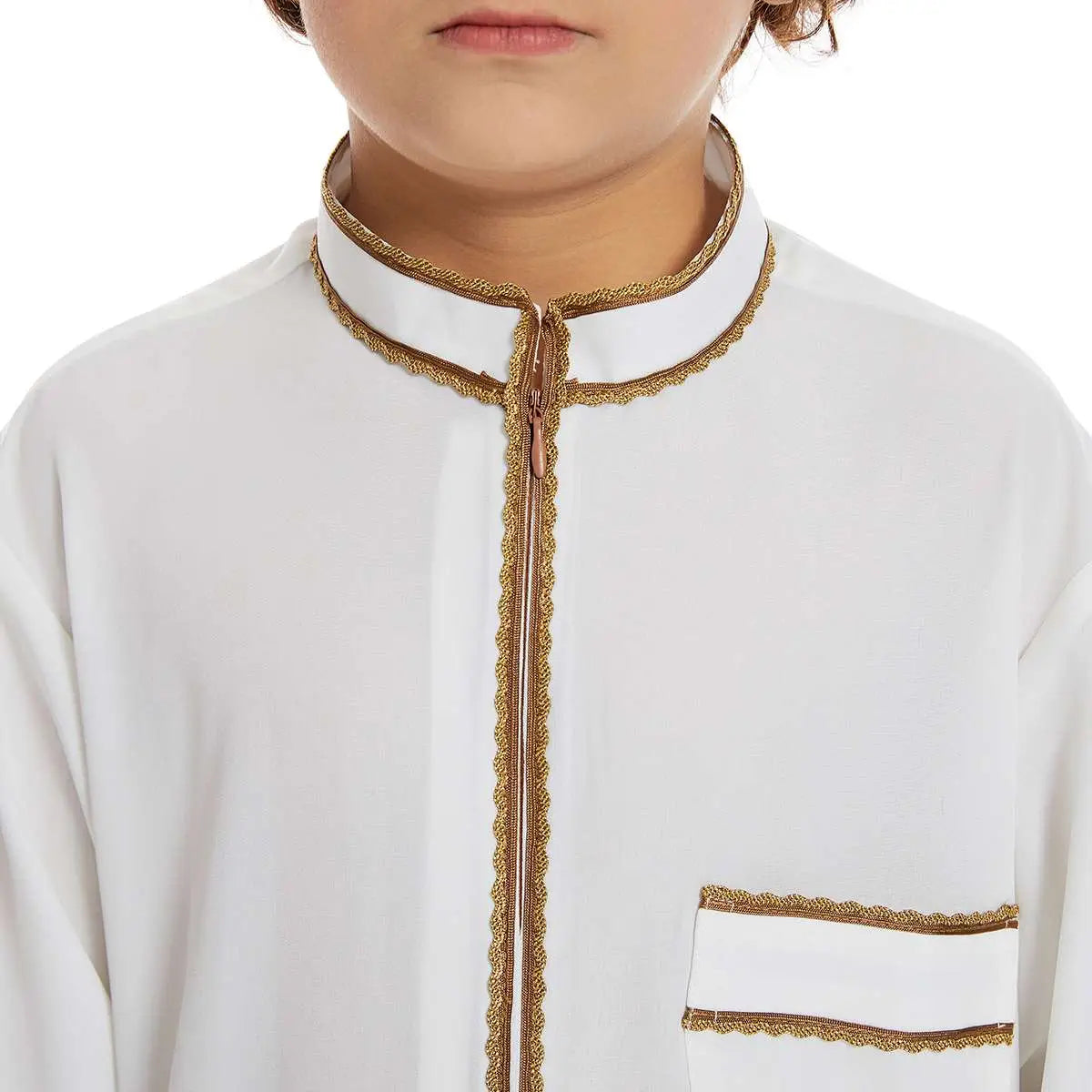 Zipper Middle East Arab Boy Thobe Thawb Clothing