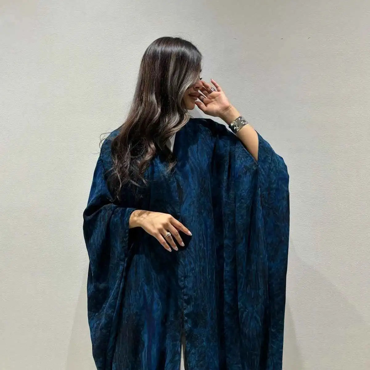 Tie-dye Cardigan Open Abaya Dress