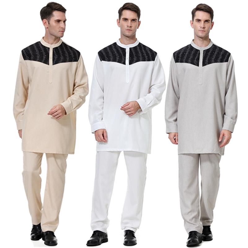 Arab Men Clothing Set Butang Baju Melayu Lelaki