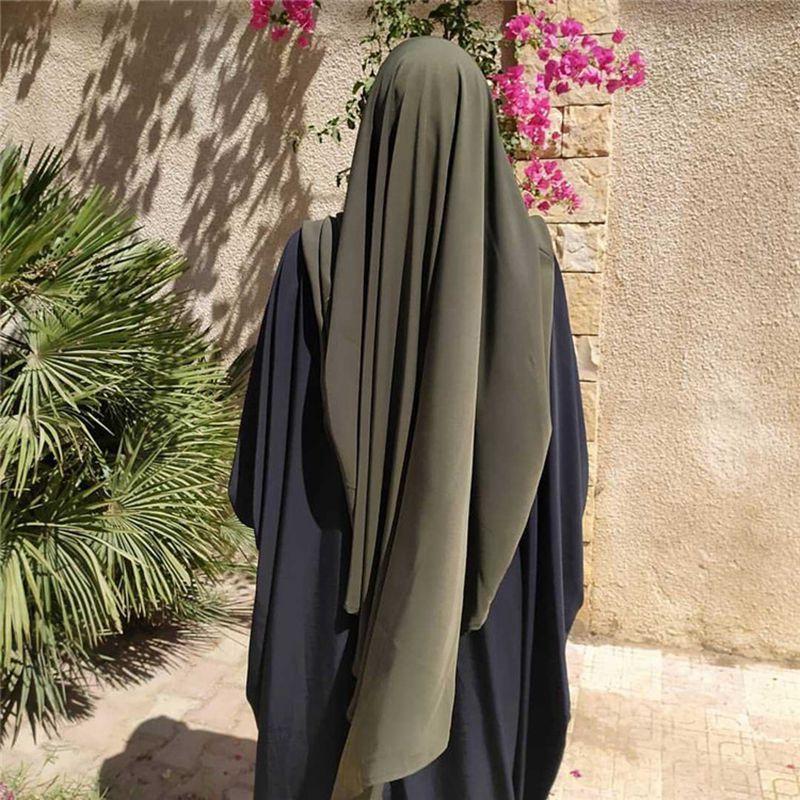 Muslim Women Long Khimar Overhead