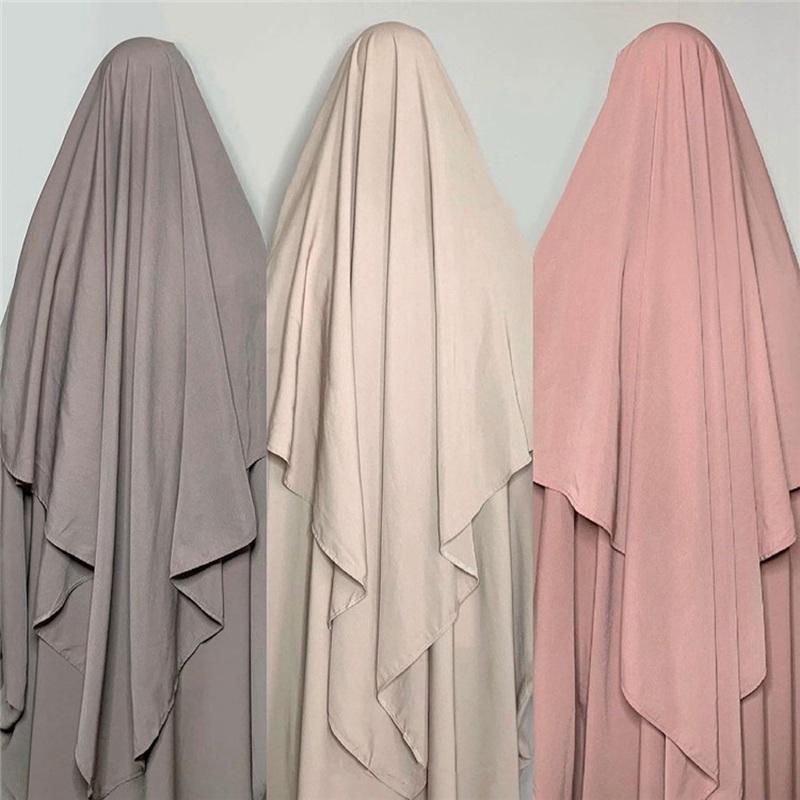Muslim Women Long Khimar Overhead