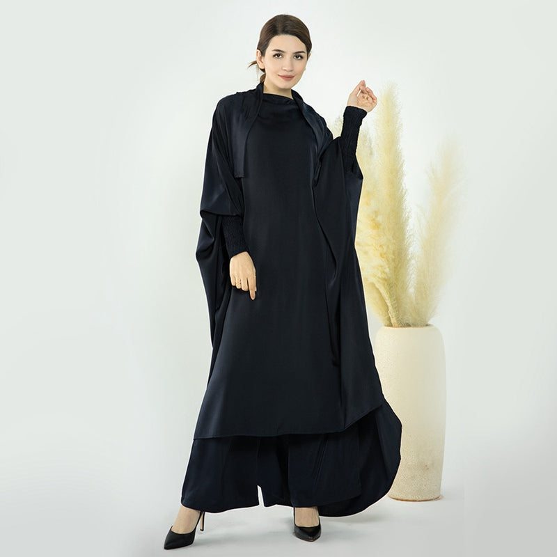 Muslim Women Nida Loose Pants Suits With Jilbab Tops Robes