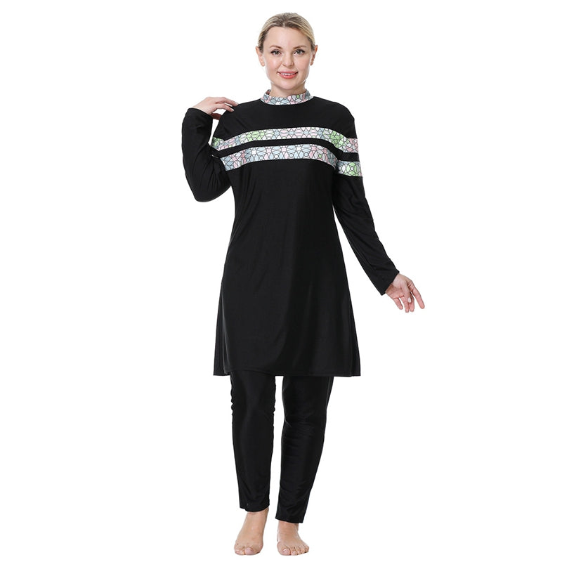3XL-8XL Plus Size Muslim Women Halal Burkinis Swimwear Islamic Swimsuit