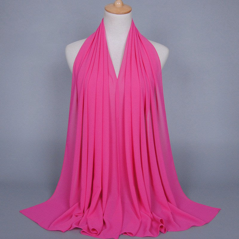 35 Color Options Muslim Women Chiffon Hijab Scarf