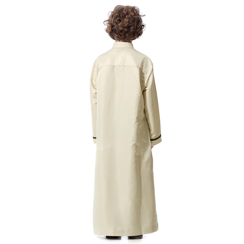 Middle East Arab Kids Clothing Stand Collar Robe Boy thobes