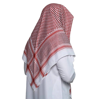Authentic Keffiyeh Arab Head Covering Scarf for Men Sheikh, Islamic Muslim Turban Emirates Dubai Men Headwear Hijab