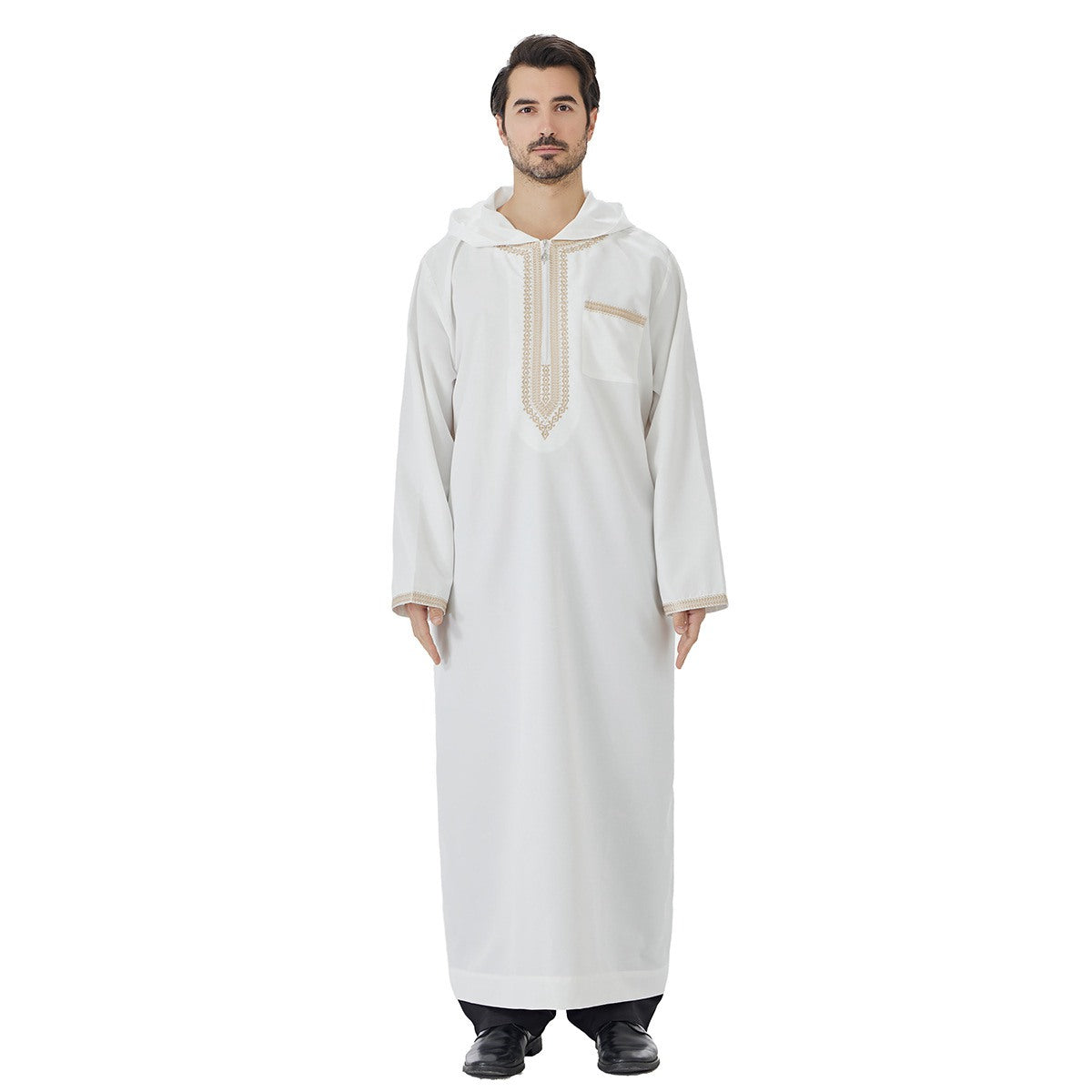 ثوب عربي بغطاء رأس إسلامي للرجال 26T847#