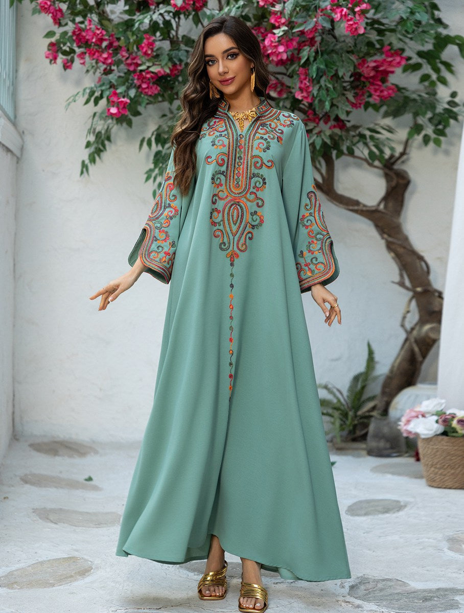 فستان عيد مطرز بالحبال، قفطان مخاوار، رقم 25417