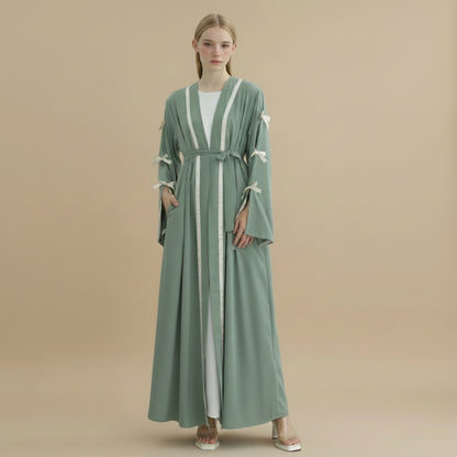 Bows Nida Open Abaya Dress #251033