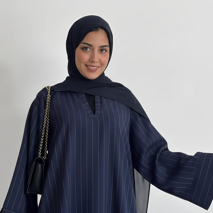 عباية نسائية مسلمة بفتحة رقبة على شكل حرف V رقم 261166