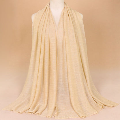 Muslim Women Gold Thread Hijab Scarf #26YW71