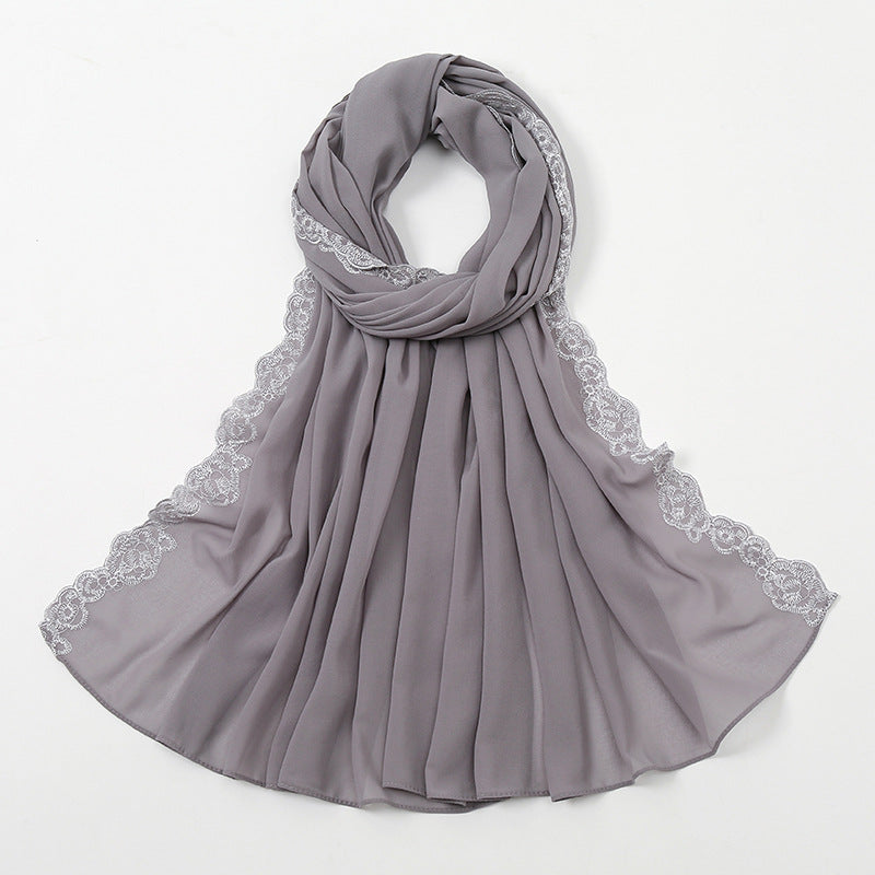 Muslim Women Lace Hijab Scarf #26VS484
