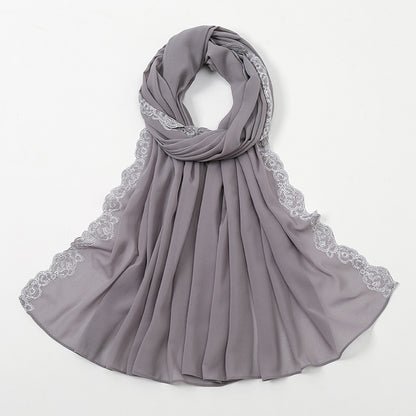 Muslim Women Lace Hijab Scarf #26VS484