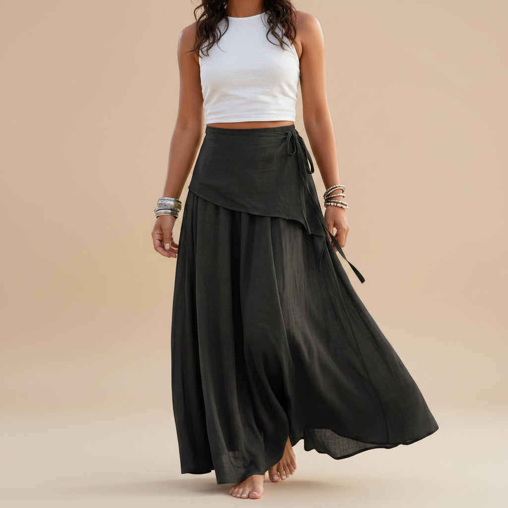 Plain Modest Maxi Skirt #269057