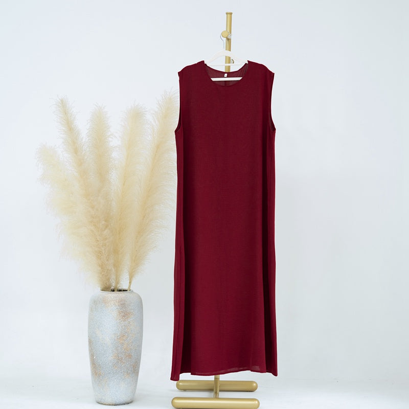 Muslim Women Sleeveless Inner Slip Dress Underdress