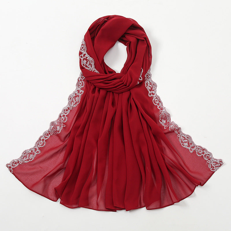 Muslim Women Lace Hijab Scarf #26VS484