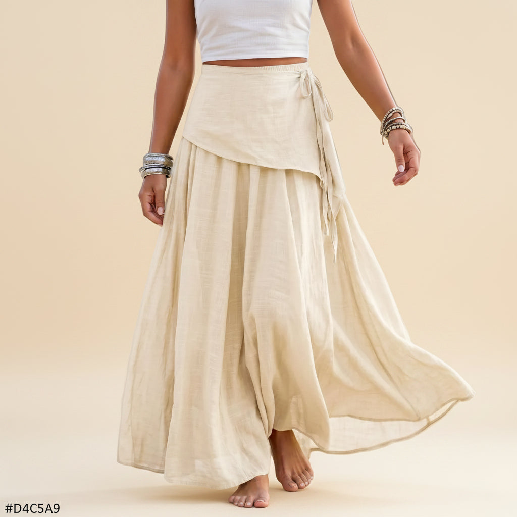 Plain Modest Maxi Skirt #269057