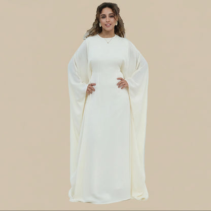 Muslim Women Nida Batwing Sleeve Farasha Abaya Dress #261315
