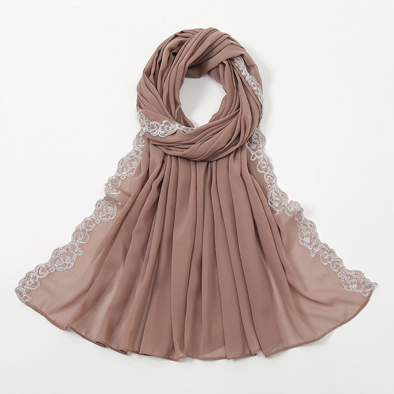 Muslim Women Lace Hijab Scarf #26VS484