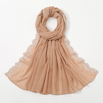 Muslim Women Lace Hijab Scarf #26VS484