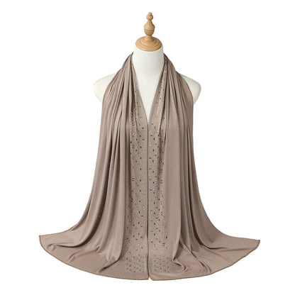 Muslim Women Hotfix Rhinestones Hijab Scarf #26YW425