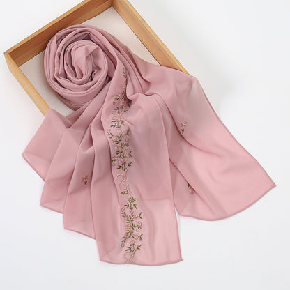 Muslim Women Embroidery Hijab Scarf #26VE122