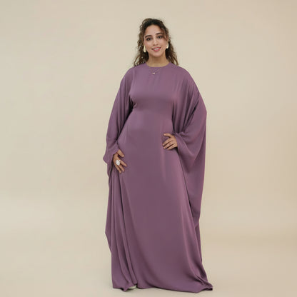 Muslim Women Nida Batwing Sleeve Farasha Abaya Dress #261315