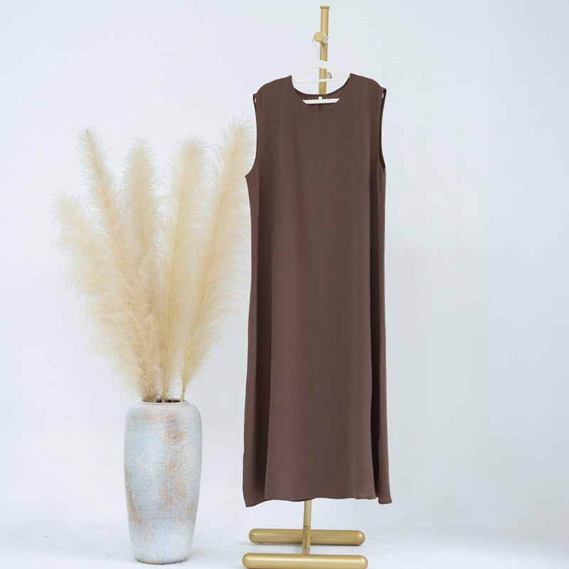 Muslim Women Sleeveless Inner Slip Dress Underdress