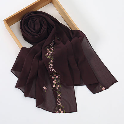 Muslim Women Embroidery Hijab Scarf #26VE122