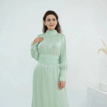 Middle East Arab Dubai Shiny Abaya Dress #251049