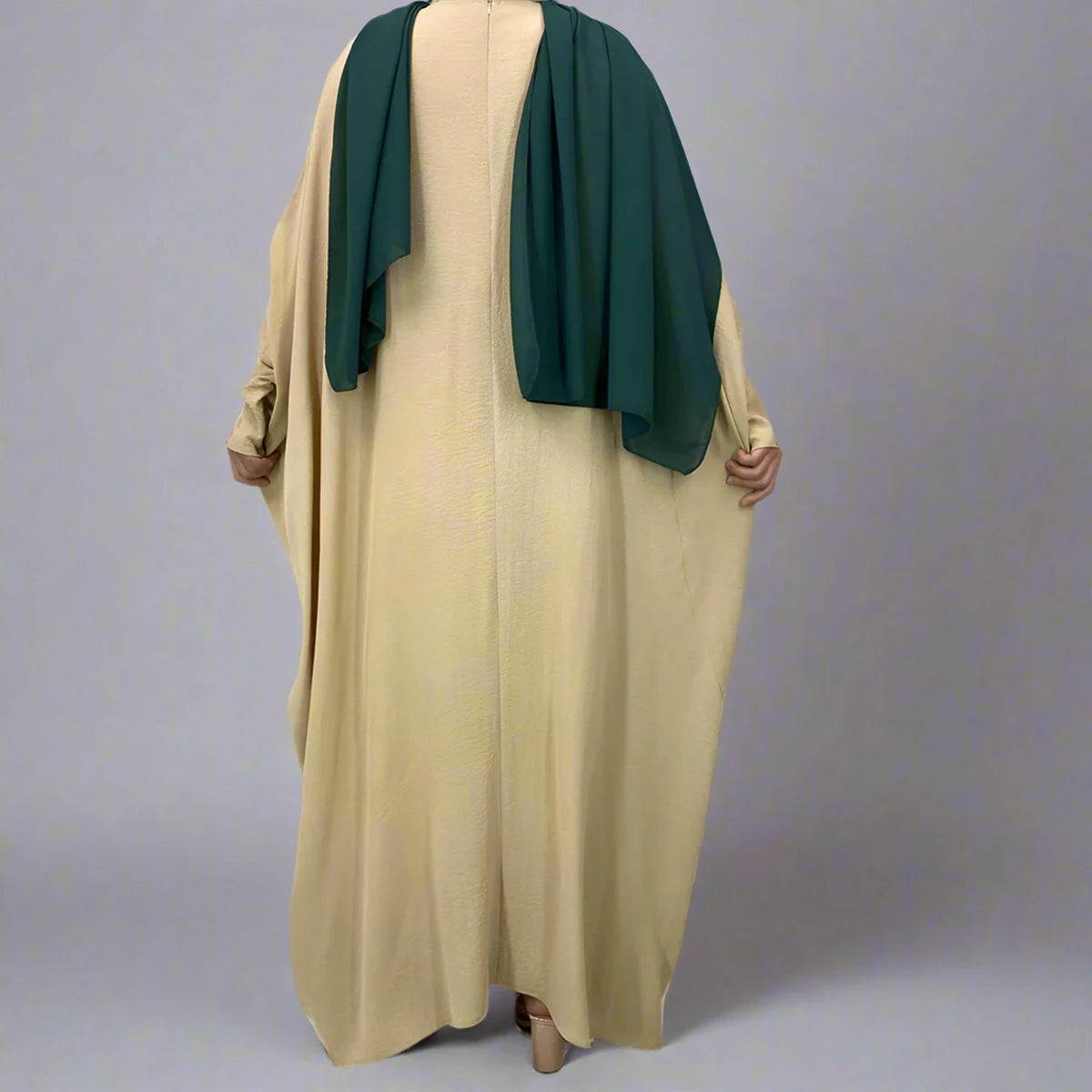 فستان عباية مطوي ومجعد #256836