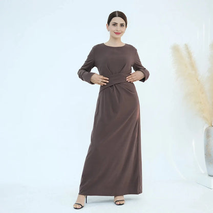 فستان عباية مخمل سادة #24889