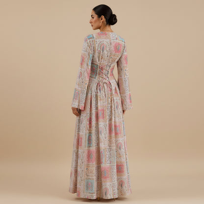 Muslim Women Abaya Dress With Cotton Lining and Back Strap #261377