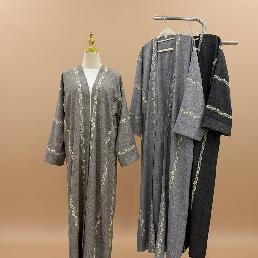 فستان كارديجان مطرز للنساء المسلمات، عباية مفتوحة رقم 261153