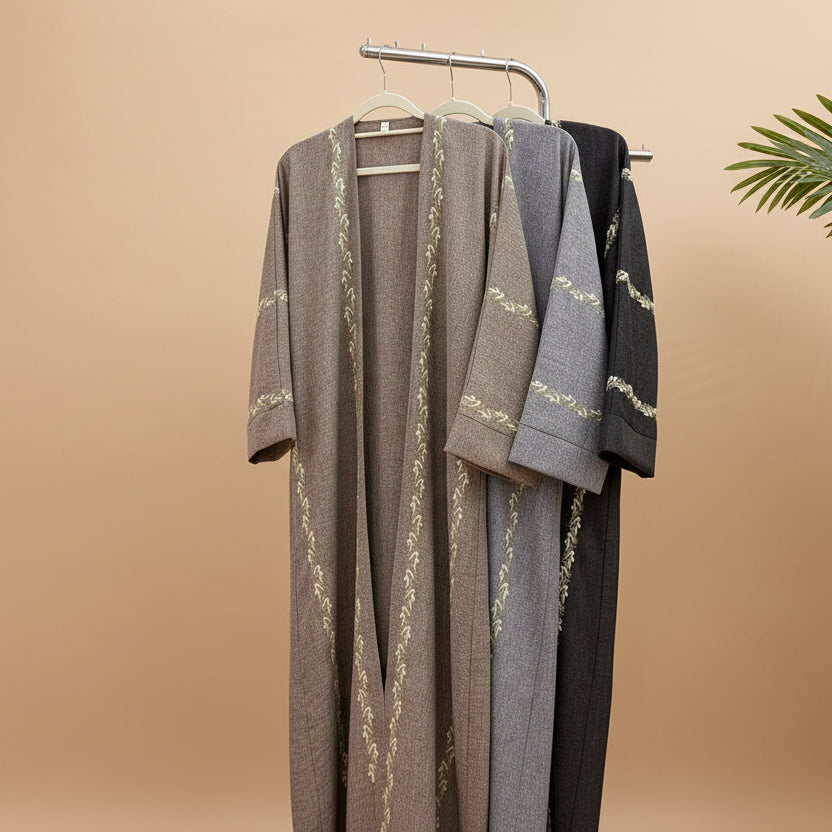 فستان كارديجان مطرز للنساء المسلمات، عباية مفتوحة رقم 261153