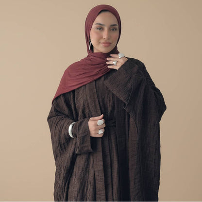 3D Bubble Jacquard Abaya Dress #251128