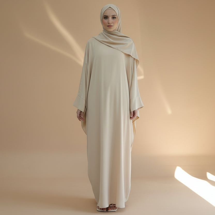 فستان عباية فراشا بأكمام جناح الخفاش للنساء المسلمات من نيدا #26468