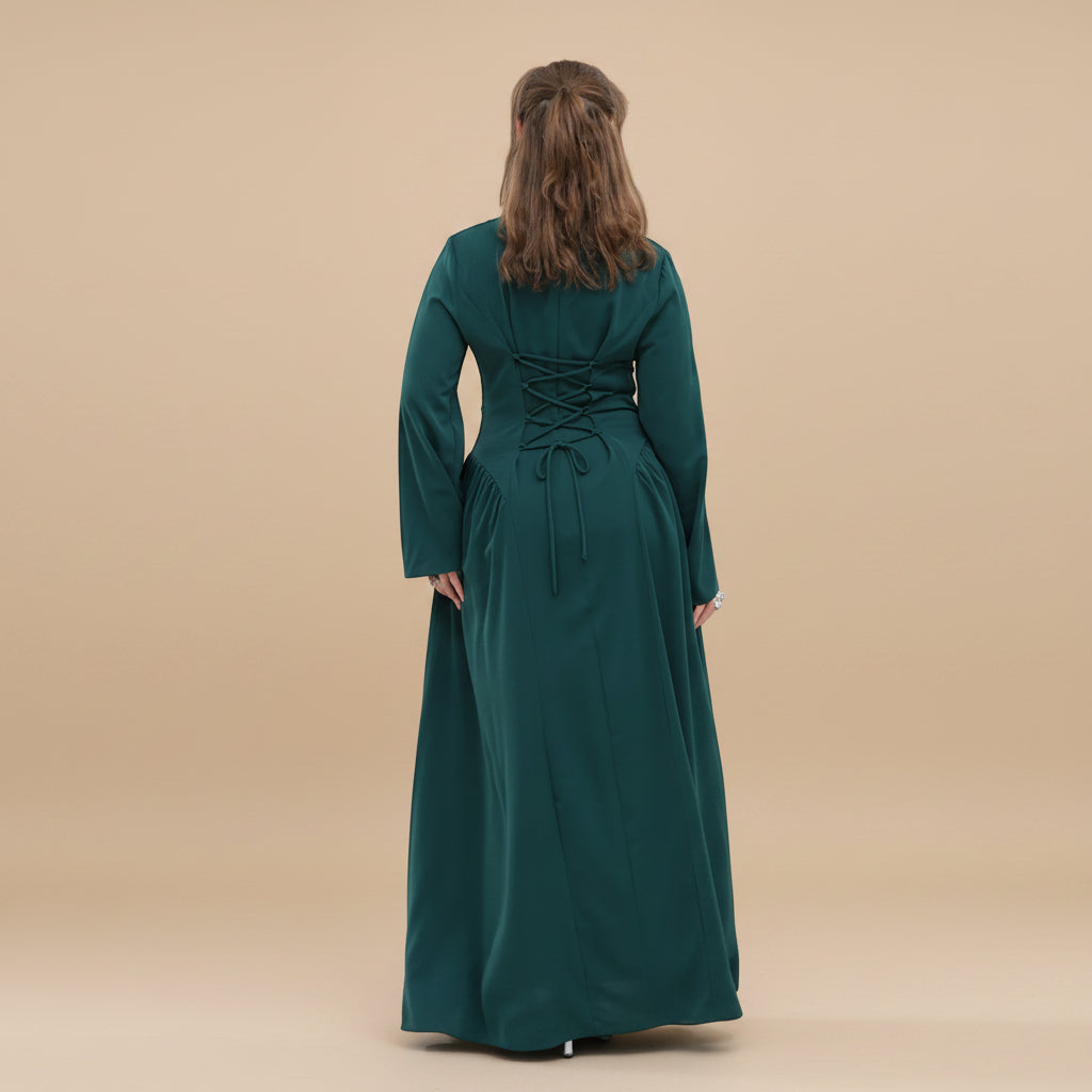 Back Strap Nida Abaya Dress For Women - #261155
