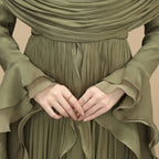 Muslim Women Abaya Dress With Cape #261169