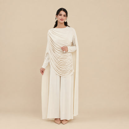 Muslim Women 2 Pieces Tops And Pants Suit Set Abaya Dress #261370