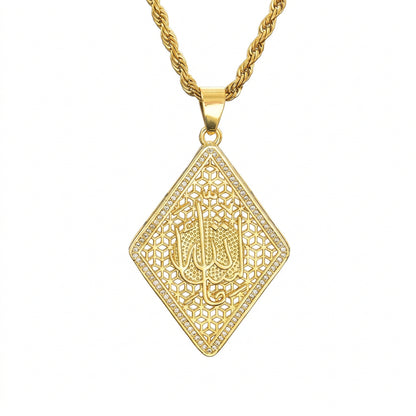 Islamic Muslim Arabic Calligraphy Allah Necklace Jewelry