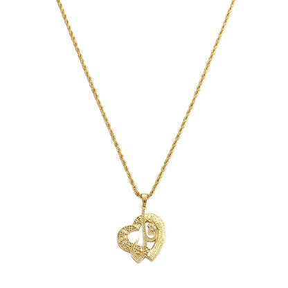 Heart Arabic Calligraphy Pendant Necklace Islamic Muslim Jewelry #768