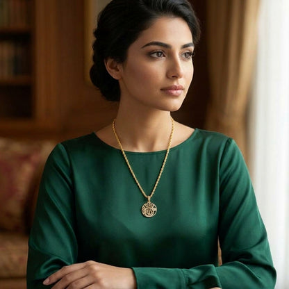 Islamic Muslim Gold Allah Arabic Necklace Jewelry
