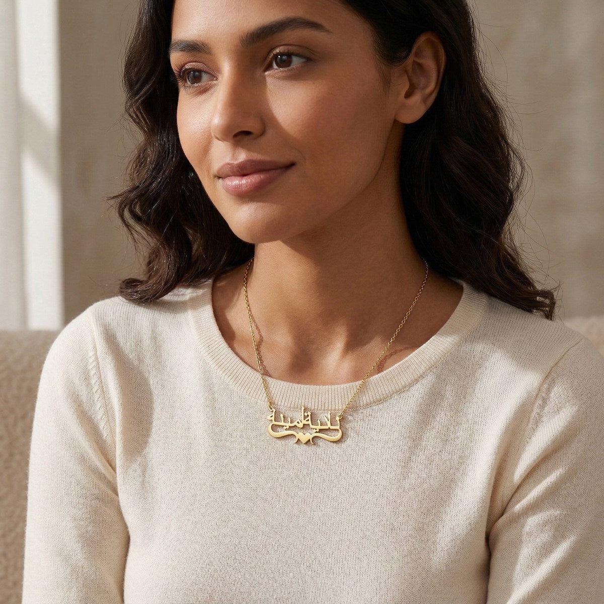 Custom Personalized Name Heart Necklace