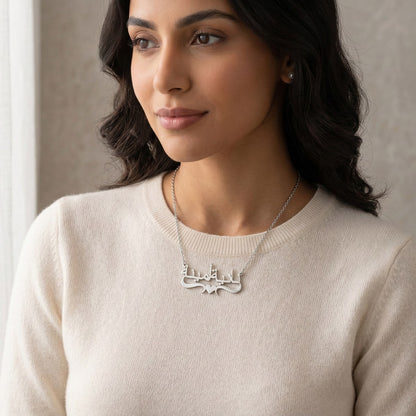 Custom Personalized Name Heart Necklace